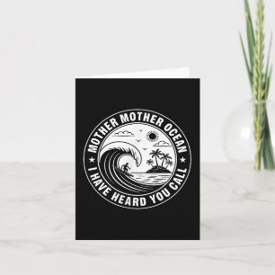 Cartão Mãe Mãe Oceano Eu Ouvi Você Chamar 2 Lados 