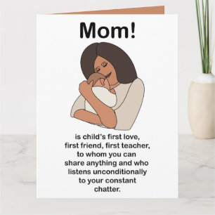 Cartão Mãe Mamãe Dia de Aniversário Citação