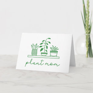 Cartão Mãe Minimalista de Plantas Amante de Plantas Fofas