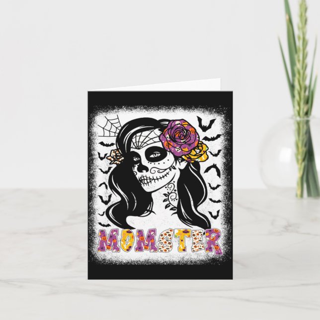 Cartão Mãe monstro homem crânio engraçado coque desarruma (Frente)
