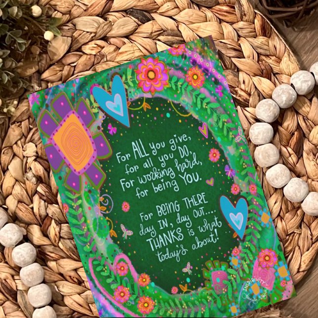 Cartão Mãe, Obrigado Por Citar Bonito Floral (Criador carregado)