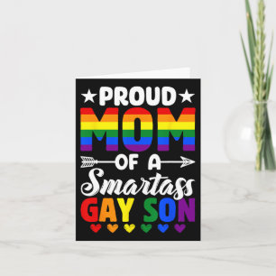 Cartão Mãe Orgulhosa De Um Filho Gay Inteligente Bandeira