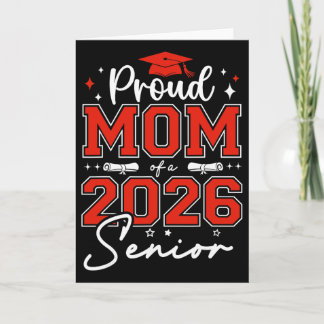 Cartão Mãe Orgulhosa de um Formando de 2026 Senior 2026