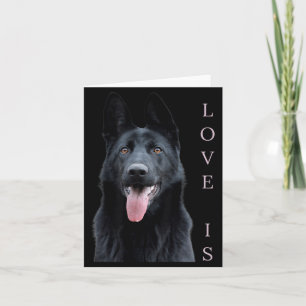 Cartão Mãe Pai Amor Cachorro Pastor Alemão Preto