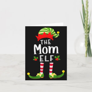 Cartão Mãe Papai Noel Combinando Pijama Festa de Natal 