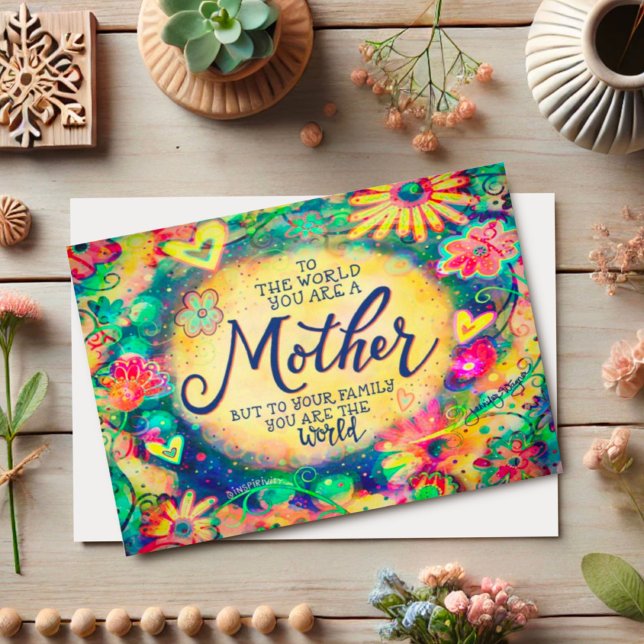 Cartão Mãe Para A Sua Família Você É A Citação Mundial (Criador carregado)