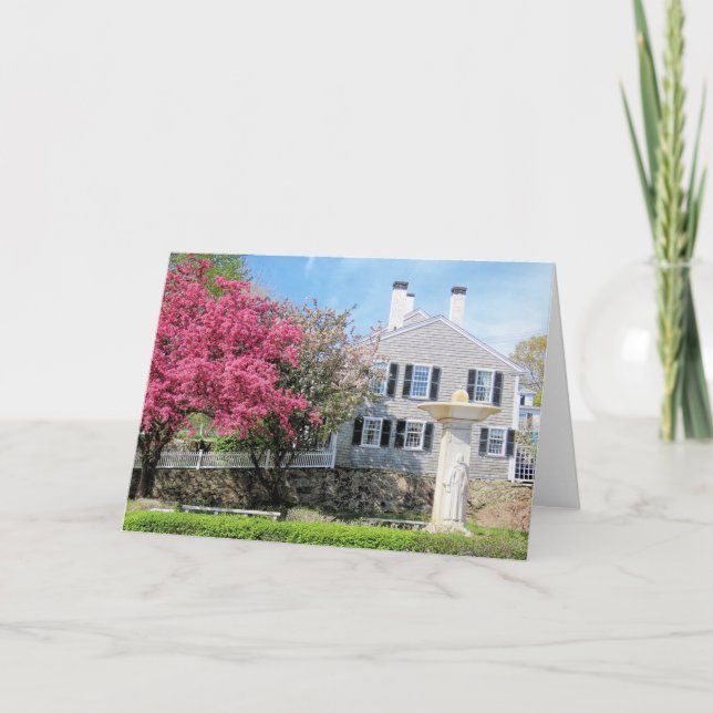 Cartão Mãe peregrina, Plymouth, Primavera de MÃE (Frente)