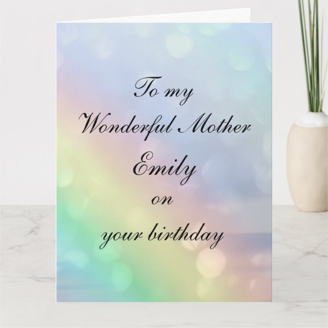 Cartão Mãe Personalizada Aniversário (Frente)