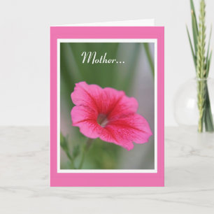 Cartão Mãe... Petunia Rosa