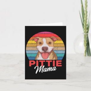 Cartão Mãe Pittie Pitbull Mãe de Cachorro 