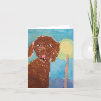 Cartão "Mãe, podemos pegar um cachorro? (Pastas de Aquare