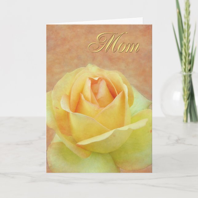 Cartão Mãe Rosa Amarela (Frente)