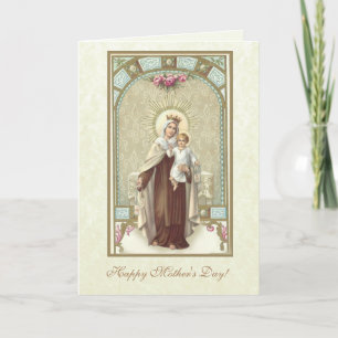 Cartão Mãe Santa Religiosa Maria Nossa Senhora do Monte C