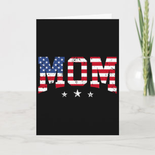 Cartão Mãe Vintage Dia das Mães Mãe Americana Bandeira EU