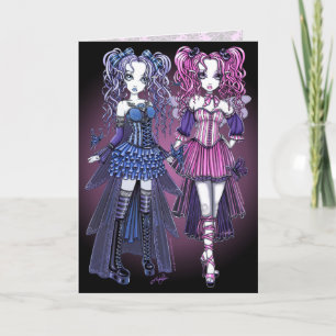 Cartão Maegan & Haylee Gothic Couture Fairy Sisters Card