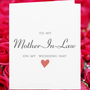 Cartão Mães da Noiva ou do Groom, Obrigado Casamento