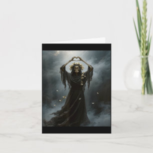 Cartão Mães do dia das mães esqueleto assustador mãos cor