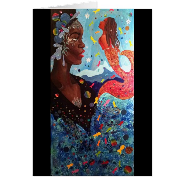 Cartão Mães do Notecard das Águas (Frente)