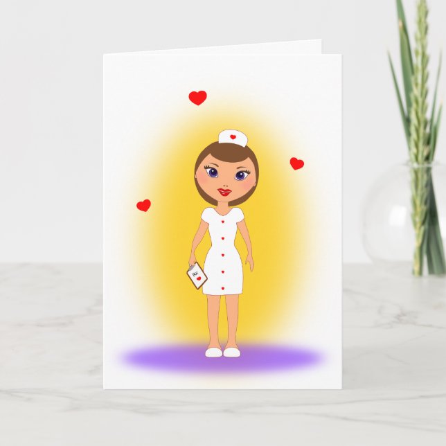 Cartão Mães faz as melhores enfermeiras - Feliz dia de as (Frente)