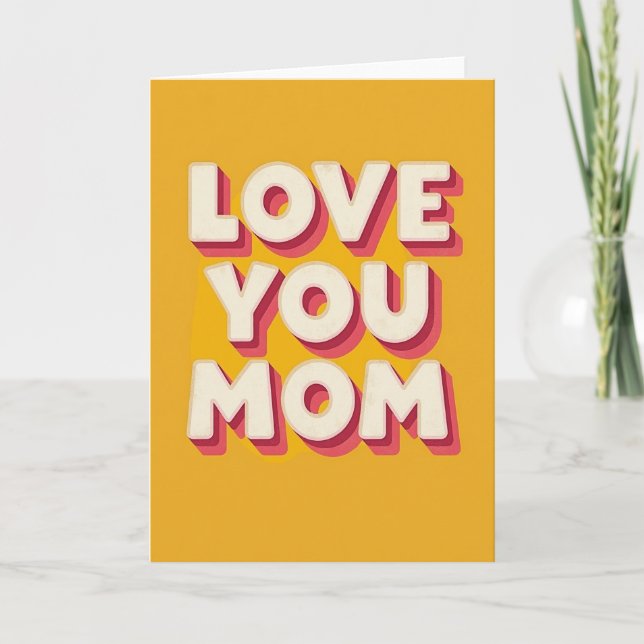 Cartão Mães Retrô Amam Você Card (Frente)