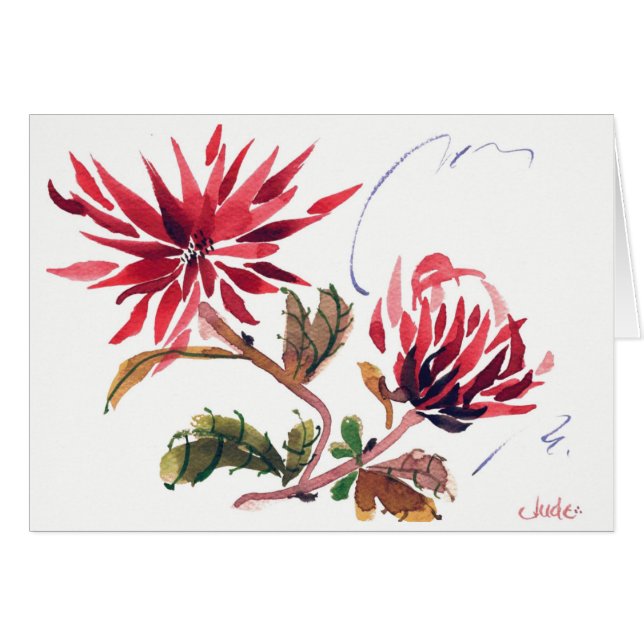 Cartão Mães vermelhas (5" x 7"), envelopes brancos (Frente Horizontal)