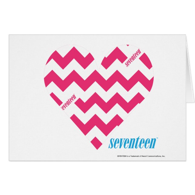 Cartão Magenta 3 do ziguezague (Frente Horizontal)