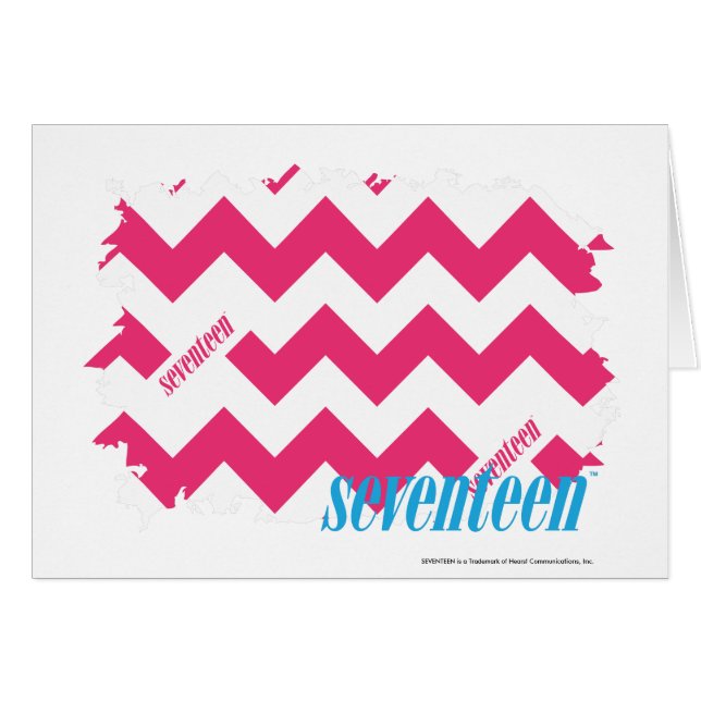 Cartão Magenta 4 do ziguezague (Frente Horizontal)