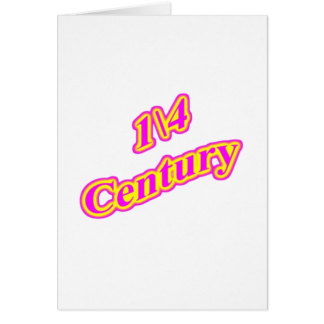 Cartão magenta de 1 \ 4 séculos (Frente)