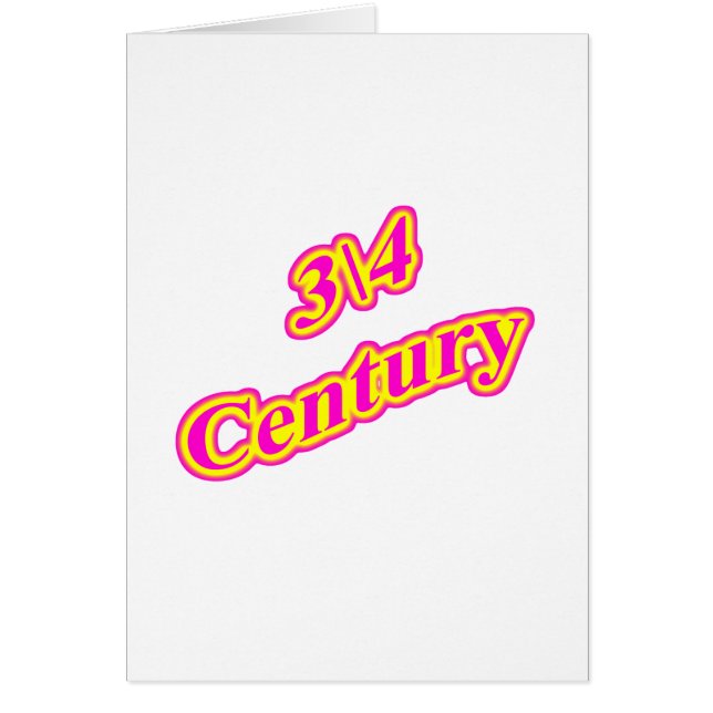 Cartão magenta de 3 \ 4 séculos (Frente)