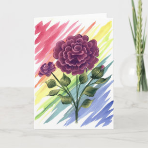 Cartão Magenta Rose Greeting Card