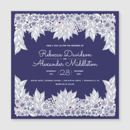 Cartão Magético de Convite para Casamento Branco A