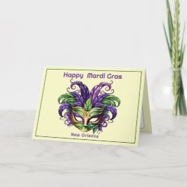 Cartão 💚💜💛 Magia de Mardi Gras