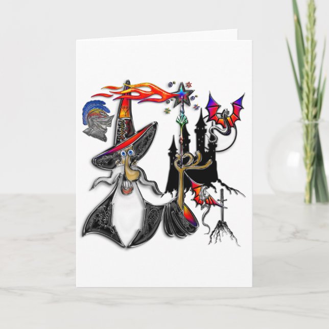 Cartão Magia Mystical Fire Wizard (Frente)