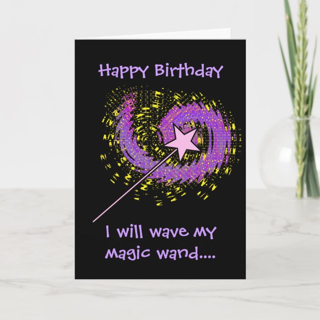 Cartão Magic Wand Birthday Card (Frente)