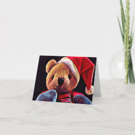 Cartão Mágica carta de saudação do Urso de Teddy de Natal