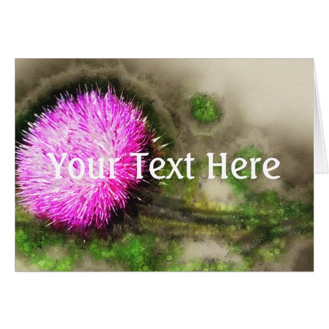 Cartão Mágica de Thistle de Queda (Frente Horizontal)