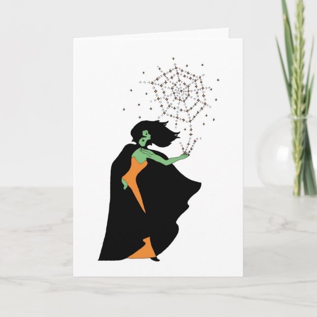 Cartão Mágica do Dia das Bruxas (Frente)