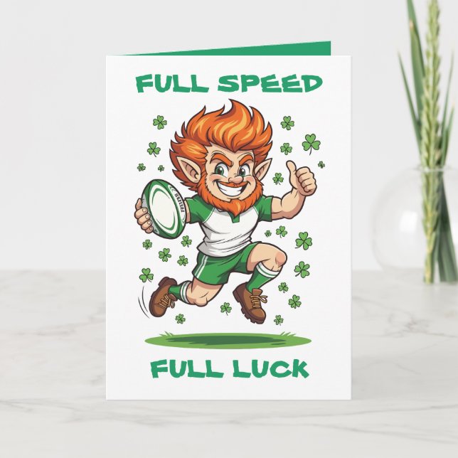 Cartão Mágica do Dia de Corrida do Shamrock na Semana de  (Frente)