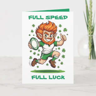 Cartão Mágica do Dia de Corrida do Shamrock Sprint Fim de