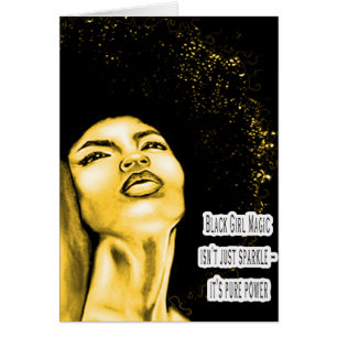 Cartão Mágica Menina Negra