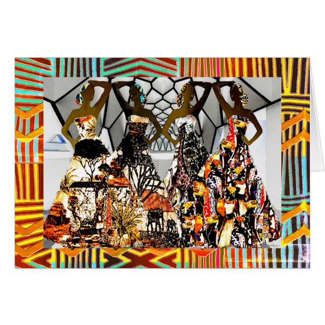 Cartão Mágica Menina Negra (Frente Horizontal)