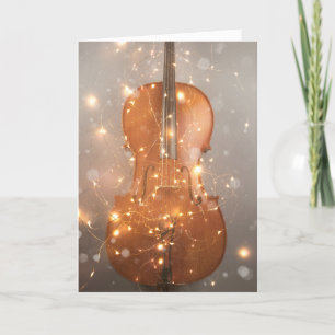 Cartão Magical cello holiday card