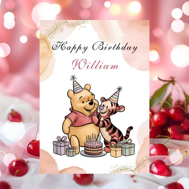 Cartão Magical Pooh & Friends Birthday (Criador carregado)