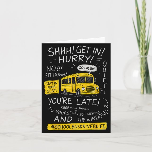 Cartão Magical School Bus Driver Last Day Of School Bus D (Frente)