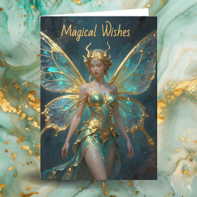 Cartão Magical Wishes for an Enchanted Birthday (Criador carregado)