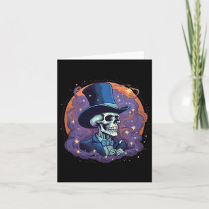 Cartão Magicioso Hat Stars Fumar Caveira Halloween