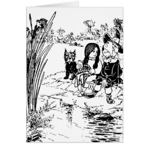 Cartão Mágico de Oz Toto, Dorothy e espantalho