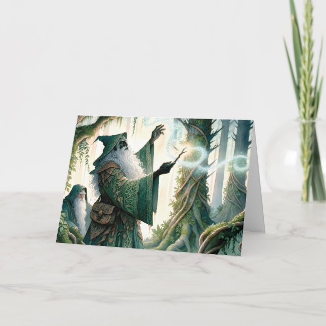 Cartão Mágico mostrando uma nova ortografia: "Parabéns!" (Frente)