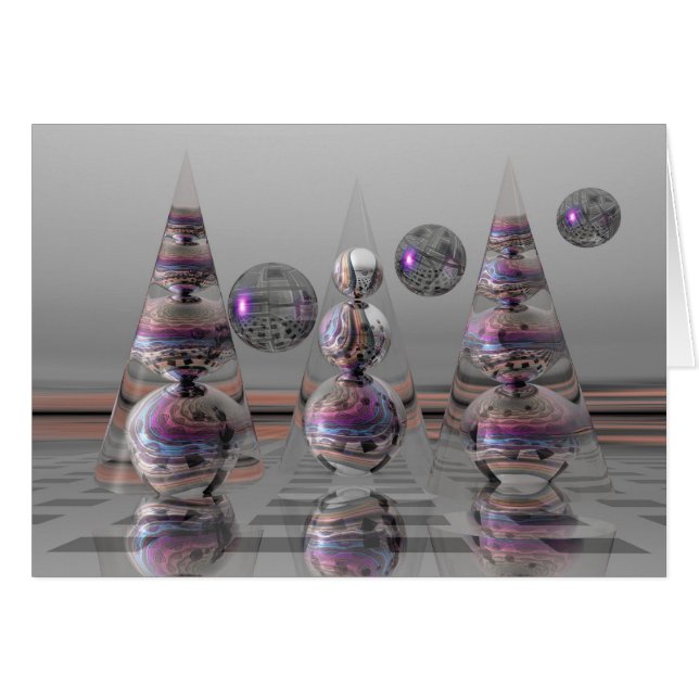 Cartão mágico surrealista sem texto (Frente Horizontal)