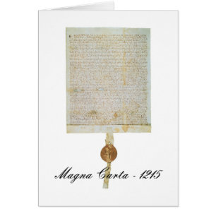 Cartão Magna Carta Libertatum - 1215